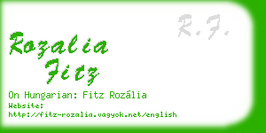 rozalia fitz business card
